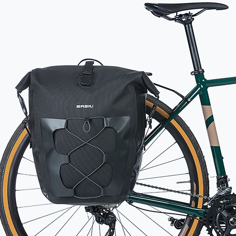 Dviračio krepšys Basil Navigator Waterproof Single Bag MIK Hooks 25-31 l black 5