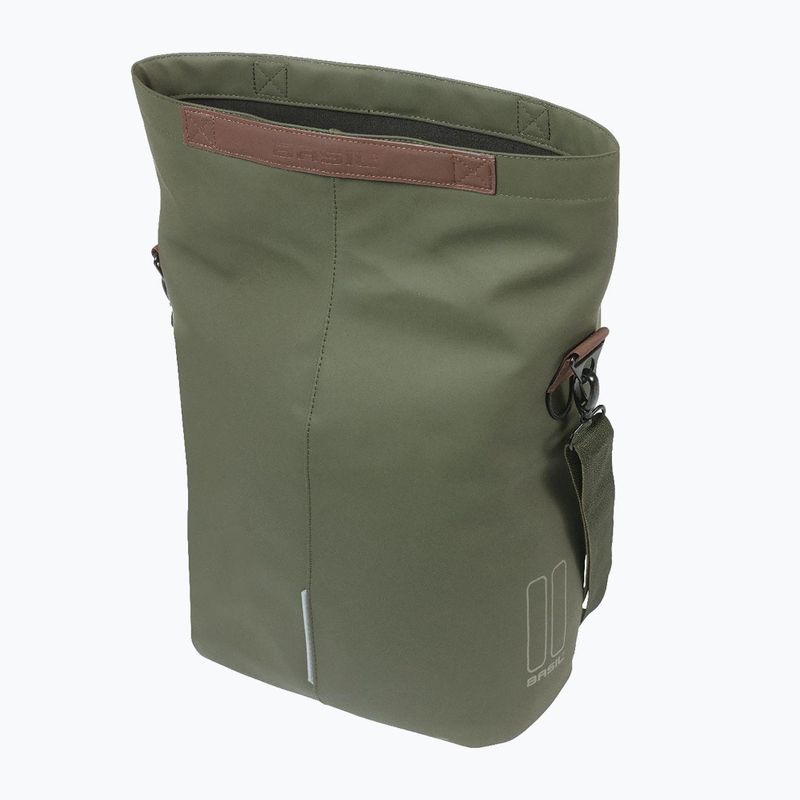 Dviračio bagažinės krepšys Basil City Shopper Vegan Leather 16 l moss green 5