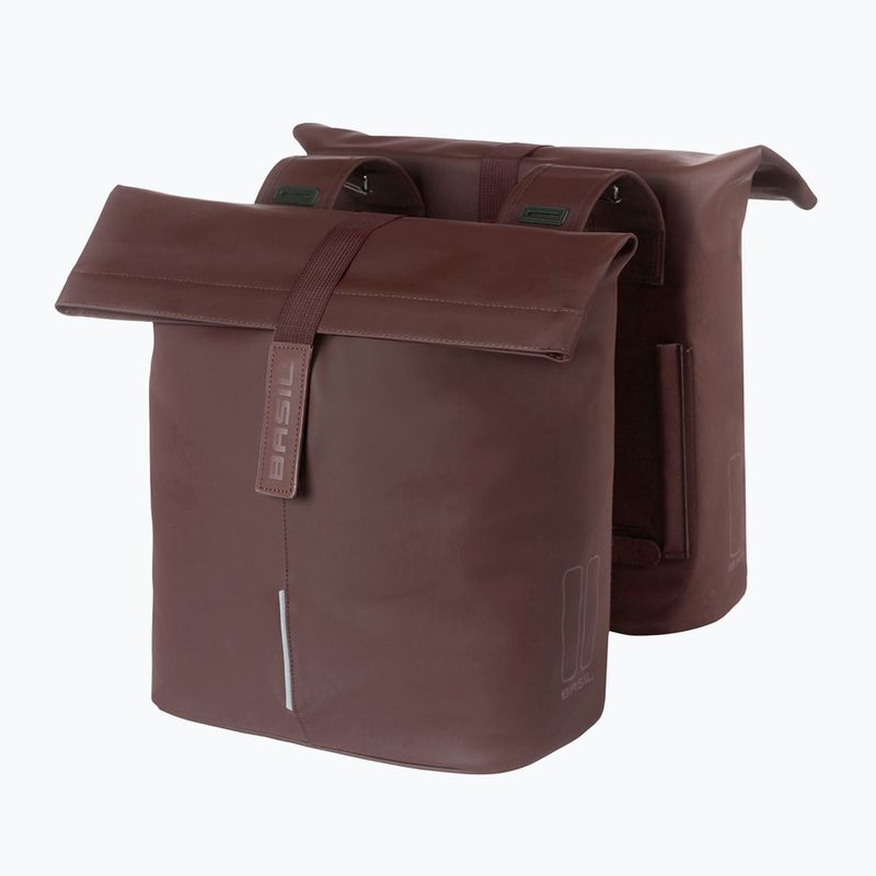 Dviračio krepšys Basil City Double Vegan Leather 32 l brown 2