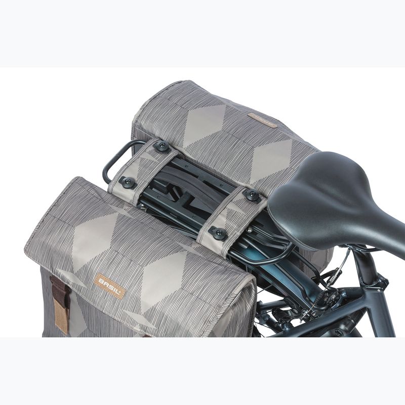 Dviračio krepšys Basil Elegance Double Bag MIK 40-49 l chateau taupe 6