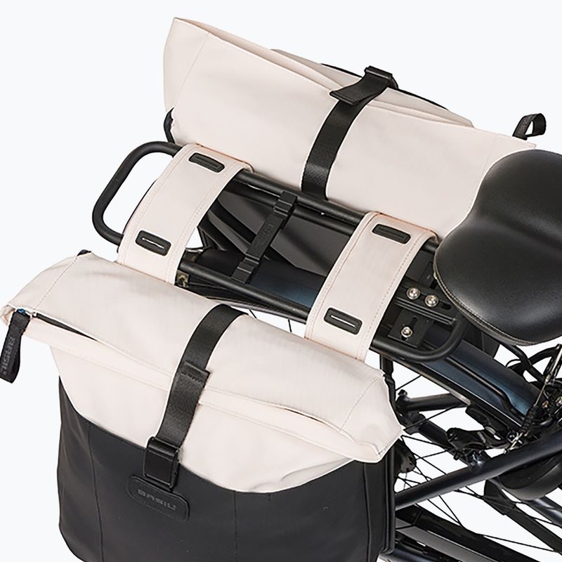 Dviračio krepšys Basil Vive Double Pannier Bag 35 l off white/black 6