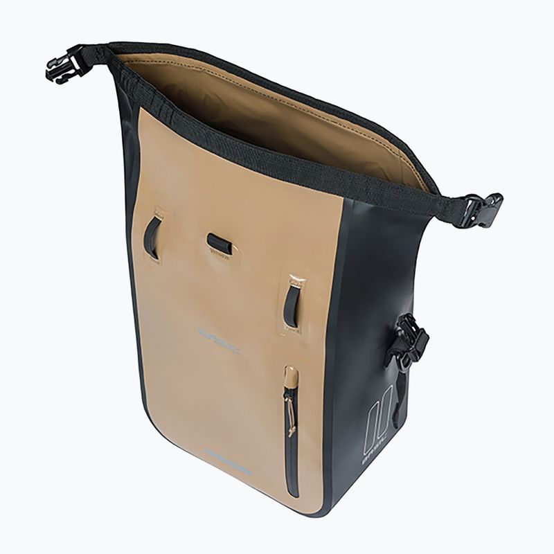 Dviračio krepšys Basil Rivo M Single Bag MIK Hooks 12-15 l sand/black 3
