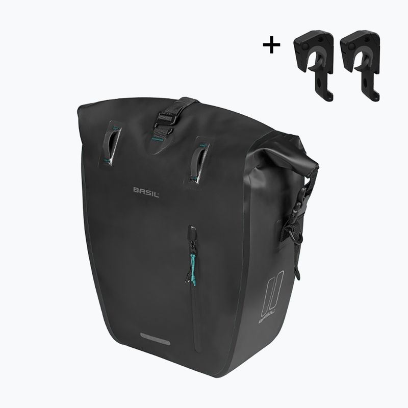 Dviračio krepšys Basil Rivo L Single Bag MIK Hooks 31 l black 2