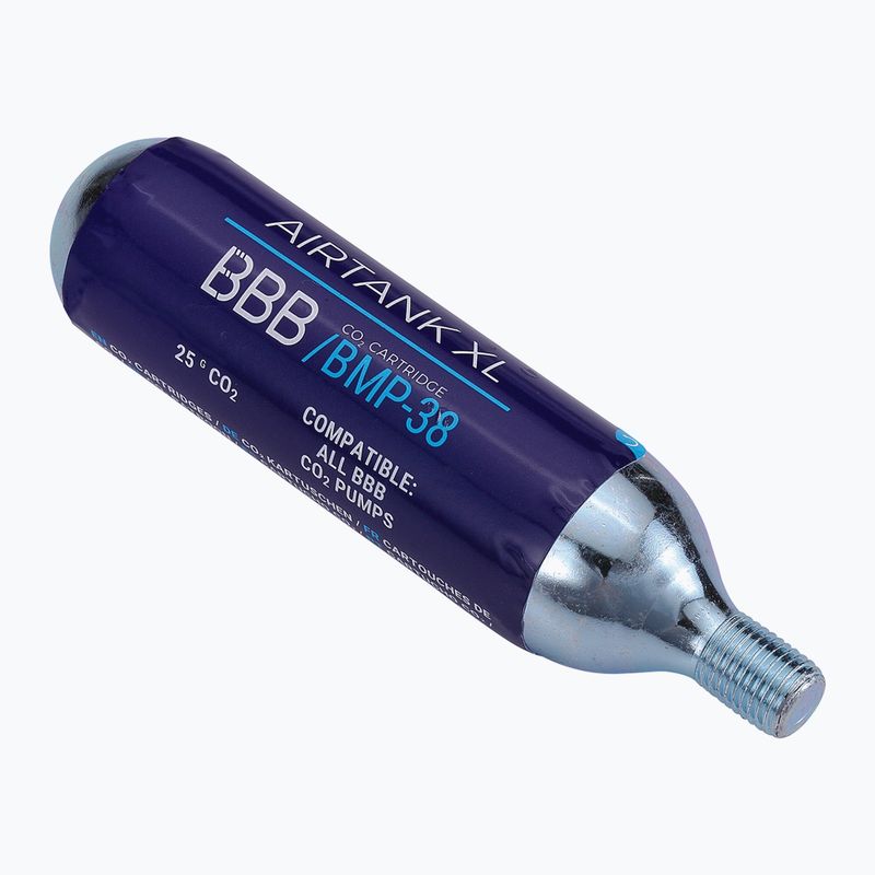 Dujų kasetė dviračio pompai BBB Cycling Co2 AirTank XL 25g blue