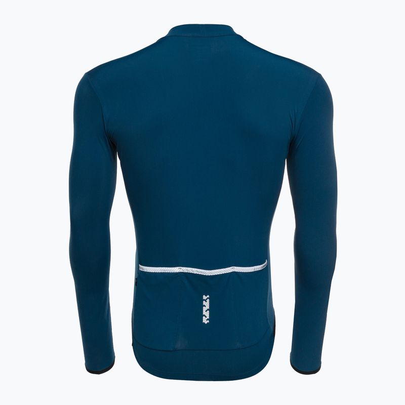 Vyriški dviratininko marškinėliai Shimano Vertex Thermal LS Jersey mėlynos spalvos PCWJSPWUE13MD2705 2