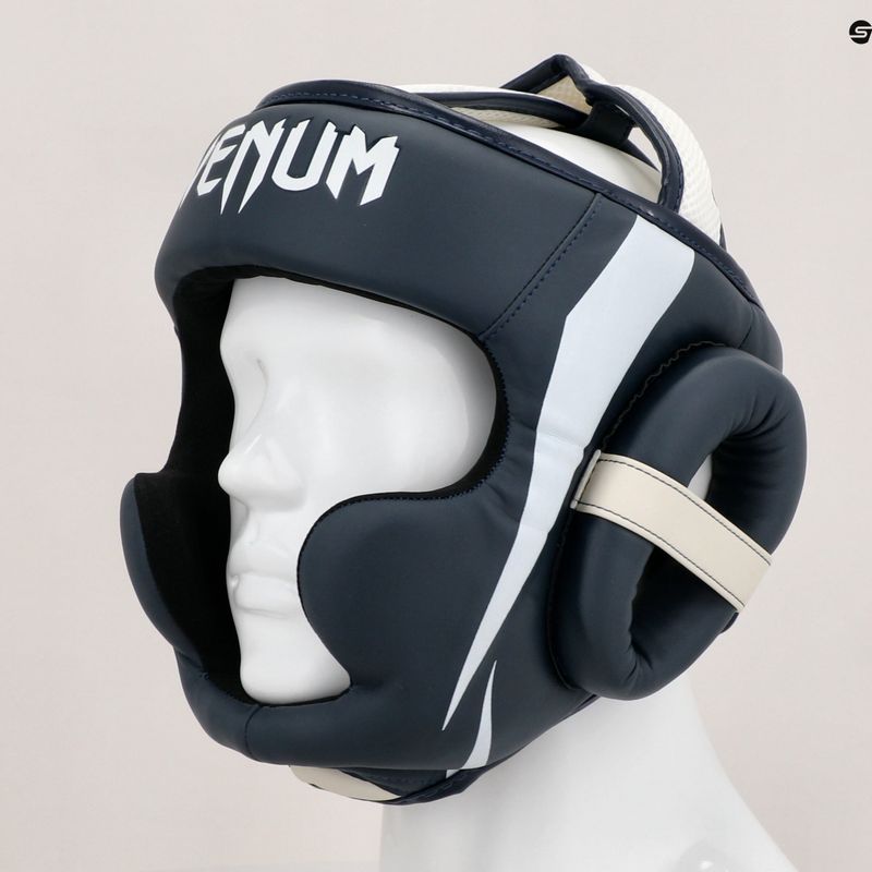 "Venum Elite" bokso šalmas baltas/navy blue 7