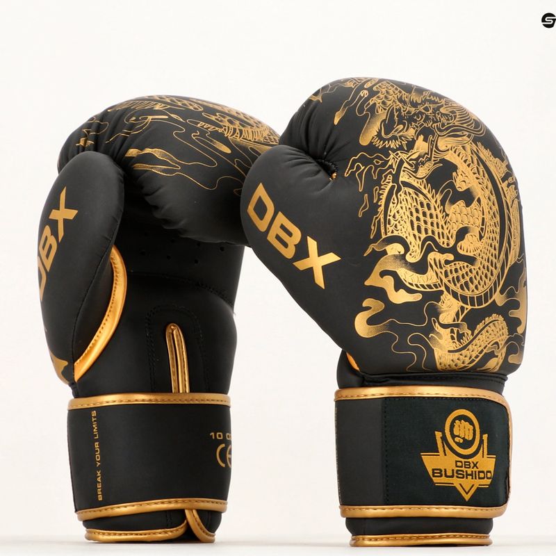 Bokso pirštinės DBX BUSHIDO "Gold Dragon" auksinės/juodos 10