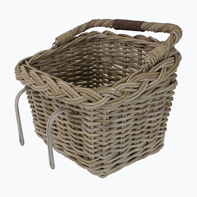 Priekinis dviračio krepšys FastRider Elif Rattan Bike Basket 16 l naturel