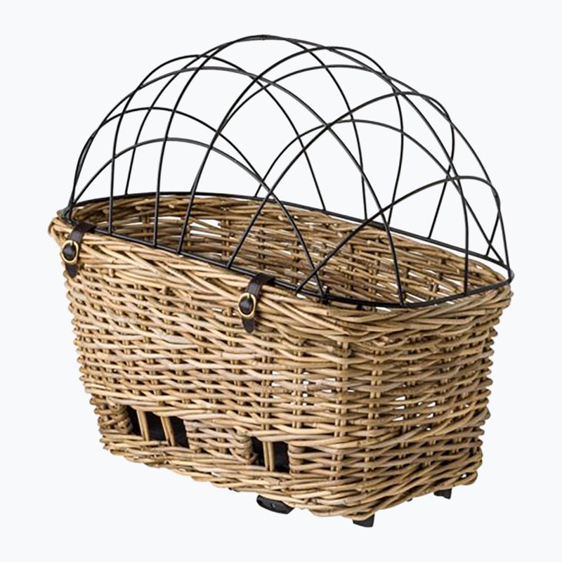 Galinis dviračio krepšys FastRider Jale Rattan Dog Bike Basket Klickfix 57 l naturel 2