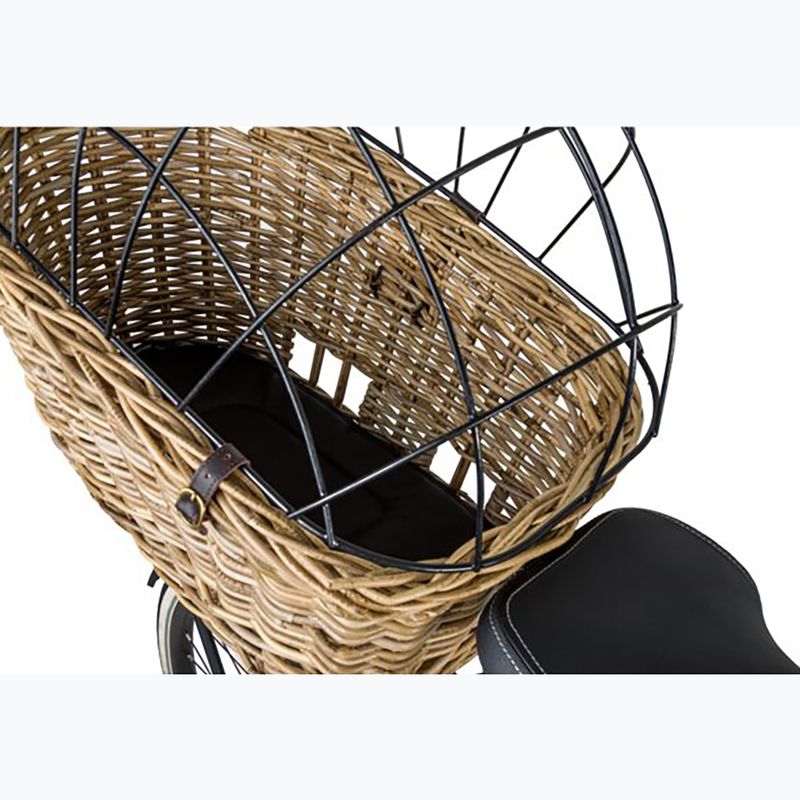 Galinis dviračio krepšys FastRider Jale Rattan Dog Bike Basket Klickfix 57 l naturel 9