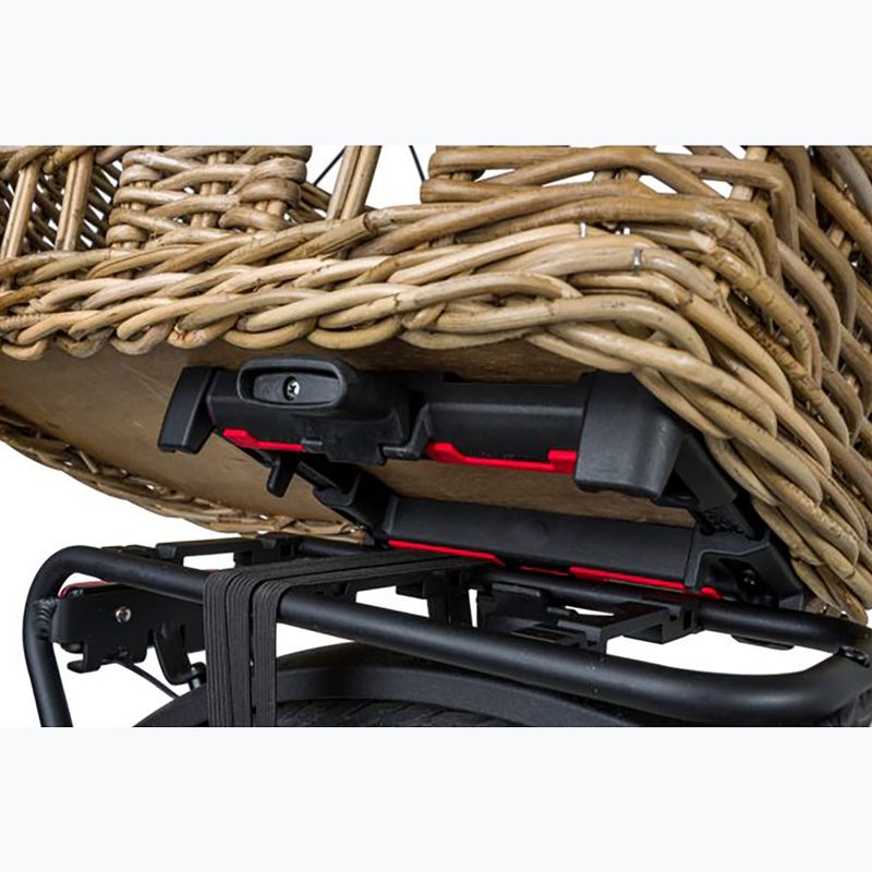 Galinis dviračio krepšys FastRider Jale Rattan Dog Bike Basket Klickfix 57 l naturel 11