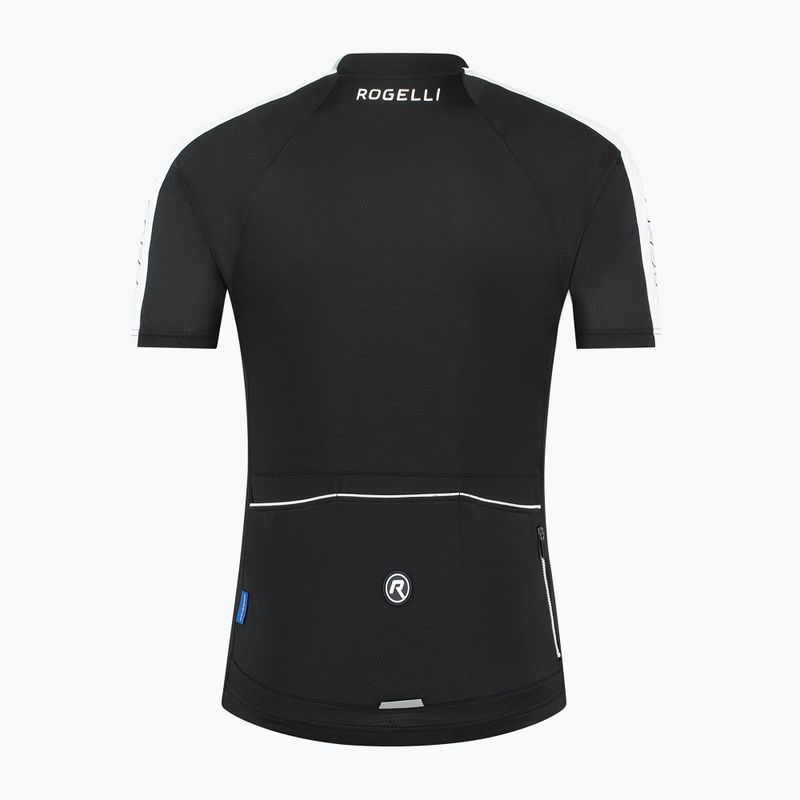 Rogelli Explore vyriški dviratininko marškinėliai juodi / balti 7