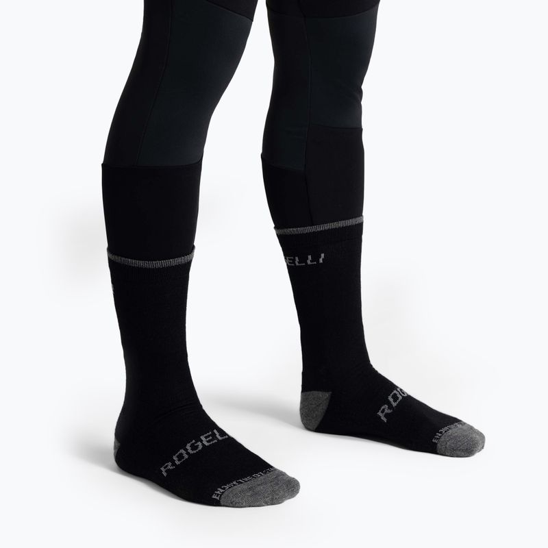 Dviračių kojinės Rogelli Wool Wintersocks black 2