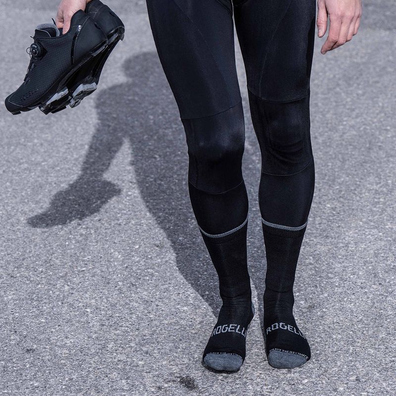 Dviračių kojinės Rogelli Wool Wintersocks black 3