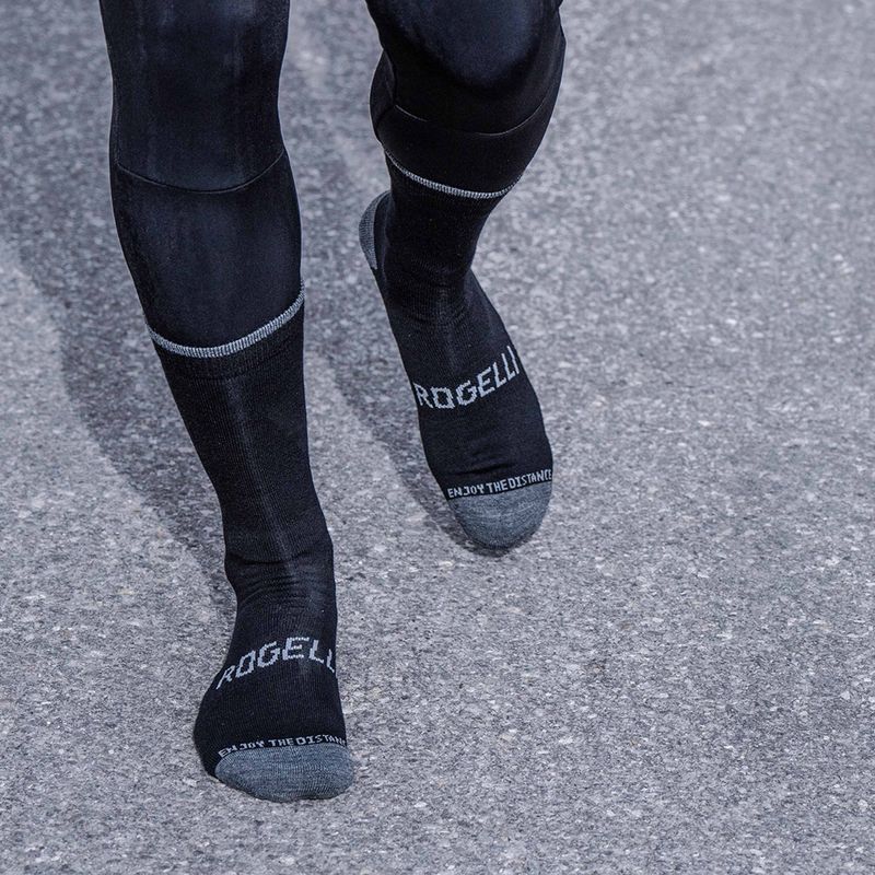 Dviračių kojinės Rogelli Wool Wintersocks black 4