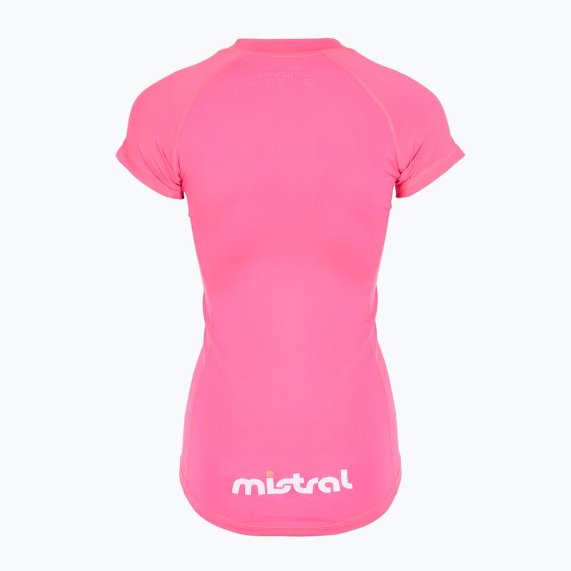 Moteriški plaukimo marškinėliai Mistral Miami Lycra pink flour 5