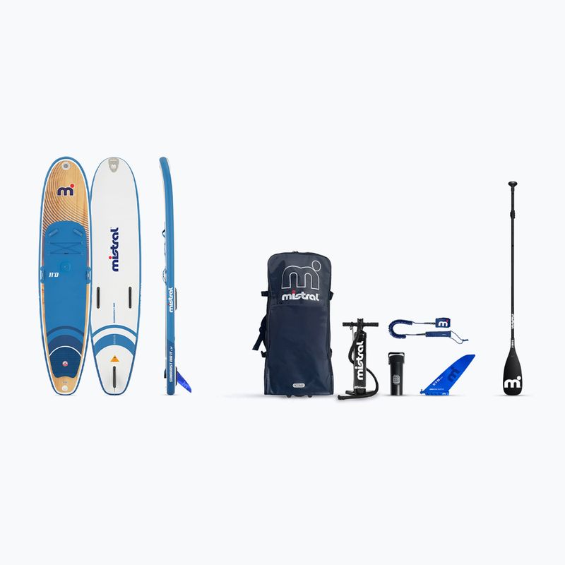SUP irklentė Mistral Sunburst Air 11'0 Wood blue/white