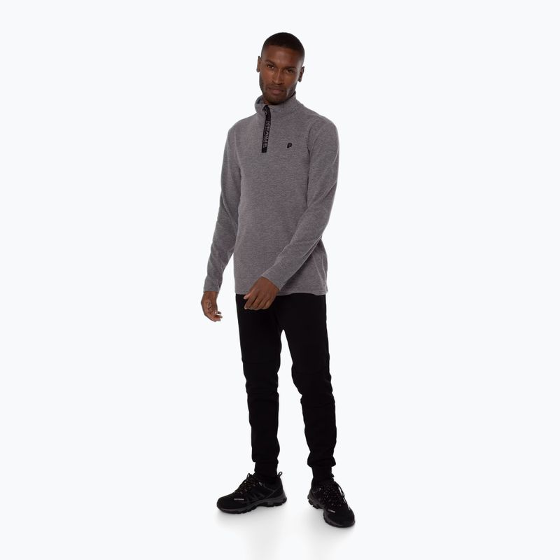 Vyriškas flisinis džemperis Protest Perfectym 1/4 Zip Active dark grey melee 2