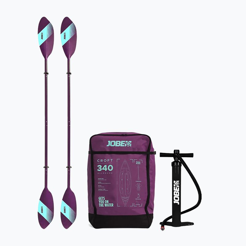 Pripučiama dvivietė baidarė JOBE Croft Inflatable Kayak Package 340 cm sunset purple 12
