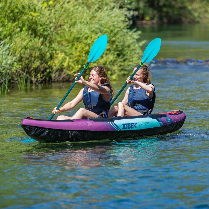 Pripučiama dvivietė baidarė JOBE Croft Inflatable Kayak Package 340 cm sunset purple 13