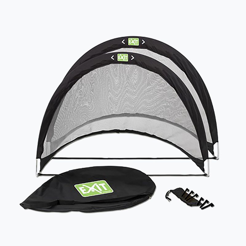 EXIT Flexx Pop-Up futbolo vartai 2 vnt. 120 x 80 cm juodos spalvos 79 2