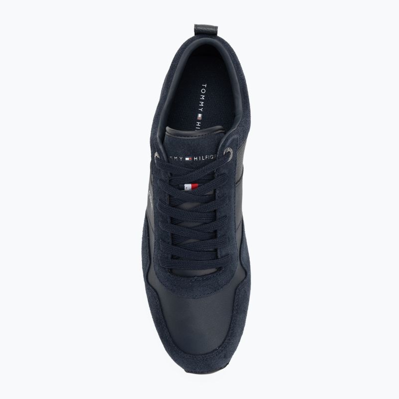 Vyriški batai Tommy Hilfiger Iconic Leather Suede Mix Runner midnight 5