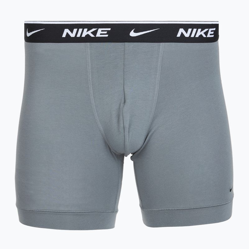 Vyriškos trumpikės Nike Everyday Cotton Stretch 3 pairs swoosh print/grey/university blue 3