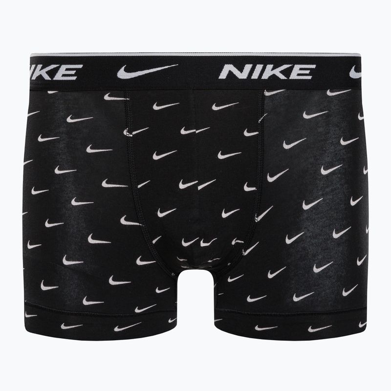 Vyriški boksininko šortai Nike Everyday Cotton Stretch Trunk 3Pk UB1 swoosh print/grey/uni blue 8