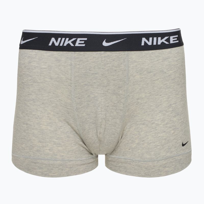 Vyriškos trumpikės Nike Everyday Cotton Stretch Trunk 3 poros white/grey heather/black 3