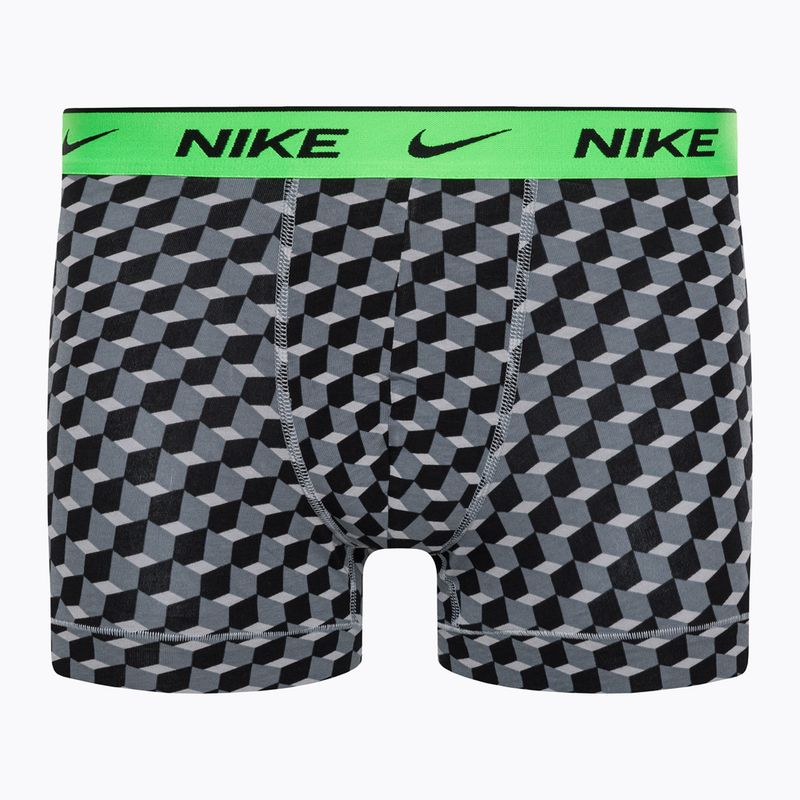 Vyriški boksininko šortai Nike Everyday Cotton Stretch Trunk 3Pk BAU geo blokų spauda/šaltai pilka/juoda 2