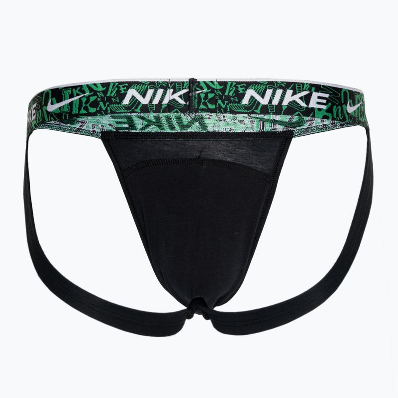 Vyriškos kelnaitės Nike Dri-FIT Everyday Cotton Stretch Jock Strap 3 poros black/red/aquarius blue/stadium green 2
