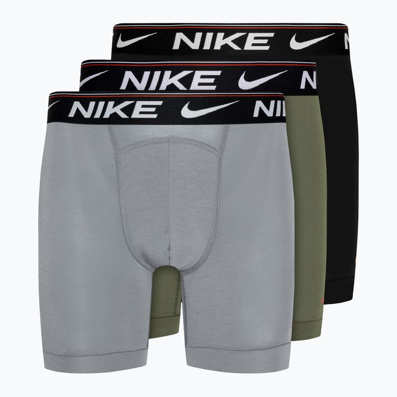 Vyriškos trumpikės Nike Dri-FIT Ultra Comfort Brief 3 poros cool grey/medium olive/black