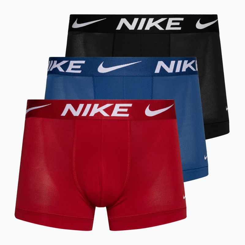 Vyriškos trumpikės Nike Dri-Fit Essential Micro Trunk 3 poros black/red/blue