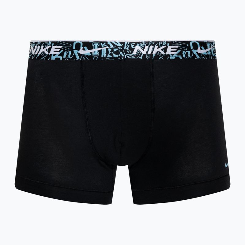 Vyriškos trumpikės Nike Everyday Cotton Stretch Trunk 3 poros black/red/aquarius blue/stadium green 4