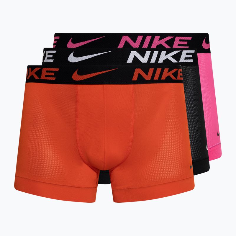 Vyriškos trumpikės Nike Dri-FIT Cotton Trunk 3 poros picante red/laser fuchsia/black