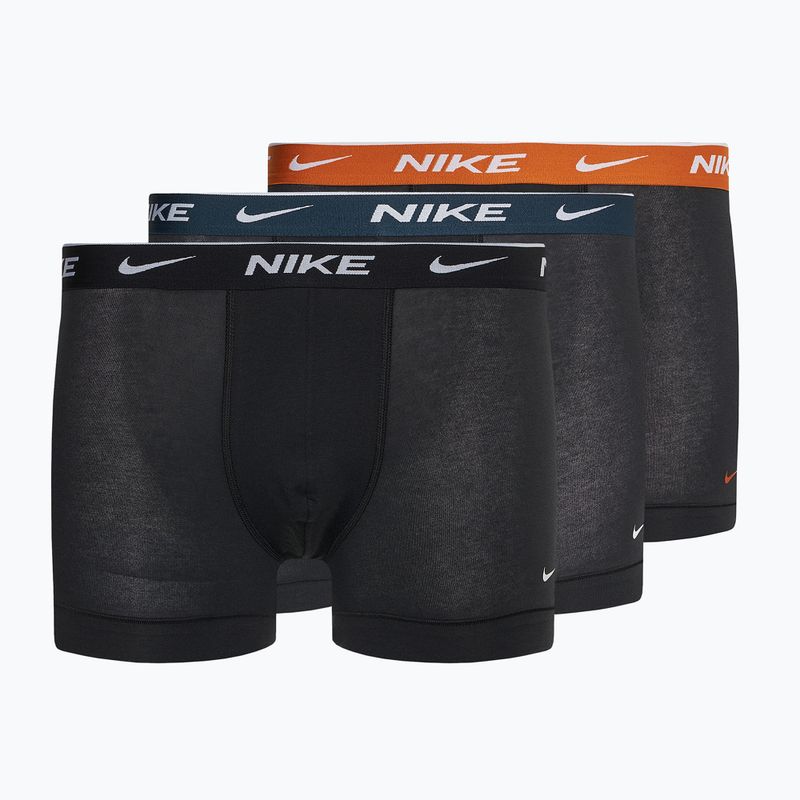 Vyriškos trumpikės Nike Everyday Cotton Stretch Trunk 3 poros black/armory navy/black