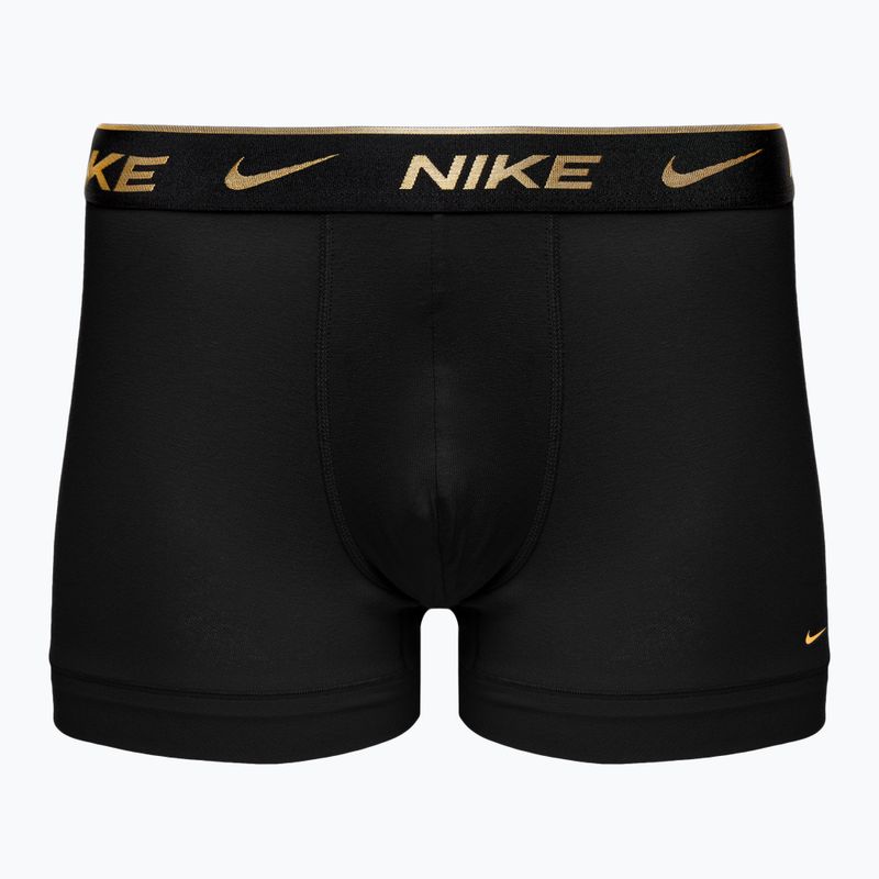 Vyriškos trumpikės Nike Everyday Cotton Stretch Trunk 3 poros black silver/red gold/black gold 2