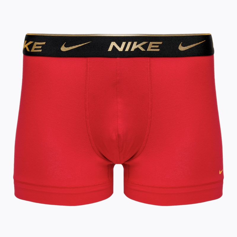 Vyriškos trumpikės Nike Everyday Cotton Stretch Trunk 3 poros black silver/red gold/black gold 3