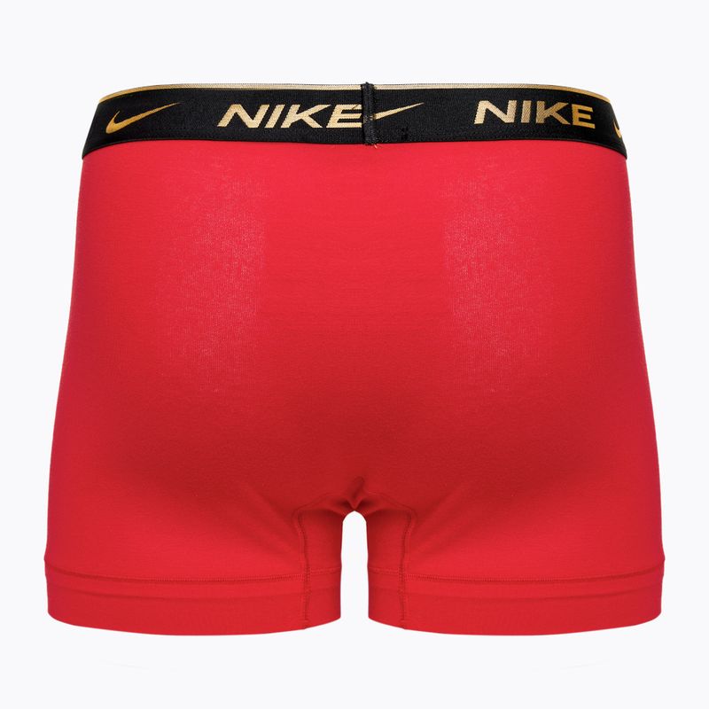 Vyriškos trumpikės Nike Everyday Cotton Stretch Trunk 3 poros black silver/red gold/black gold 5