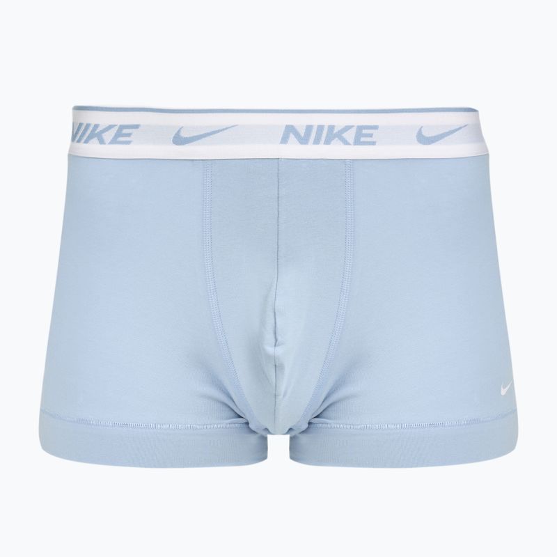 Vyriškos trumpikės Nike Everyday Cotton Stretch Trunk 3 poros light armry blue/blue force/white waistband 5