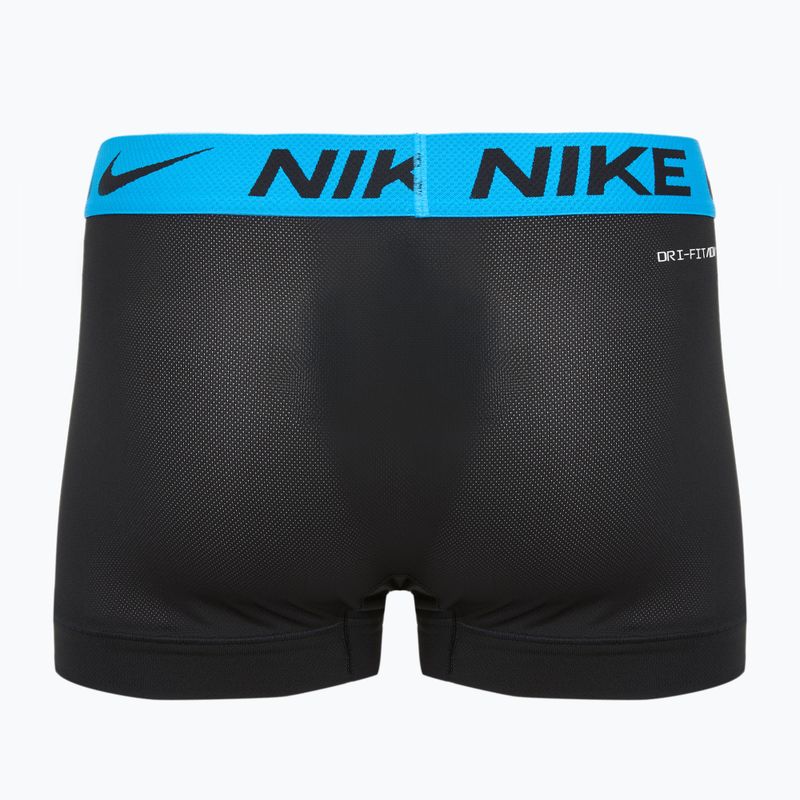 Vyriškos trumpikės Nike Dri-FIT Cotton Trunk 3 poros black mint foam/blue hero/bright ceramic wb 2