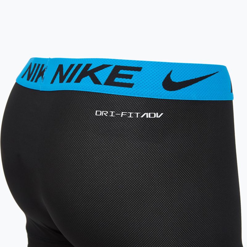 Vyriškos trumpikės Nike Dri-FIT Cotton Trunk 3 poros black mint foam/blue hero/bright ceramic wb 4
