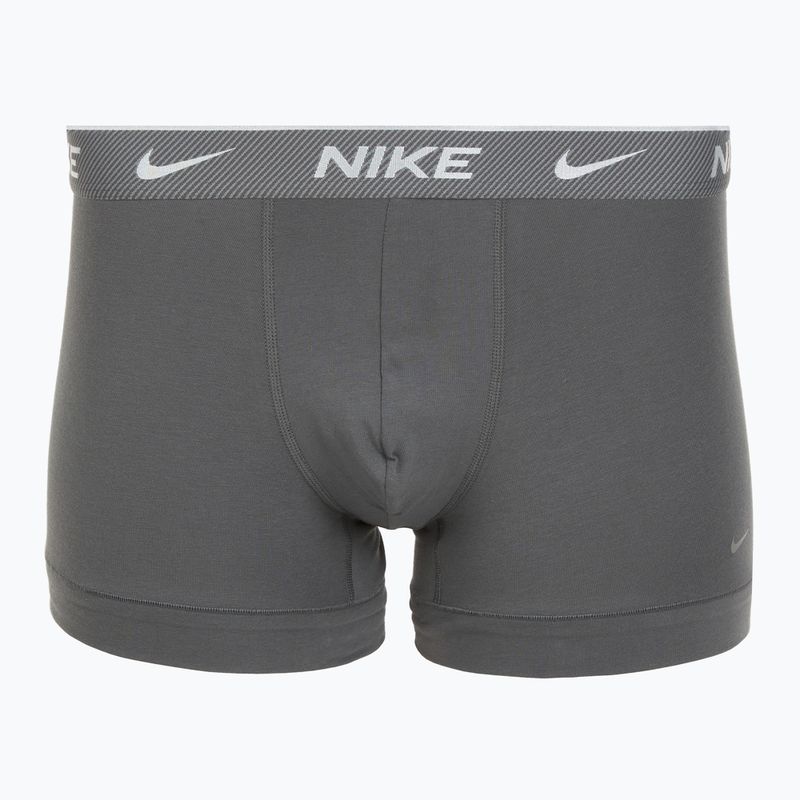 Vyriškos trumpikės Nike Everyday Cotton Stretch Trunk 3 poros black/iron gry/cool grey high shine textured wb 3