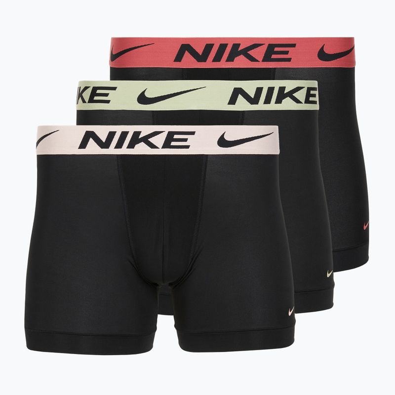 Vyriškos trumpikės Nike Dri-Fit Essential Micro Boxer Brief 3 poros blk washed coral/olive aura/abrtract blue edge wb