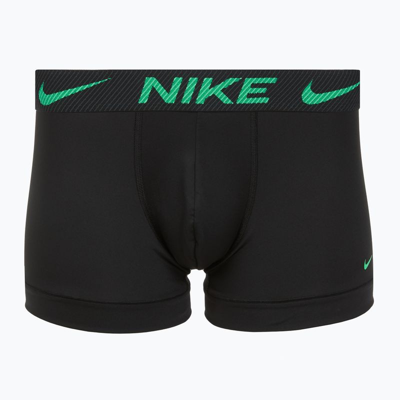 Vyriškos trumpikės Nike Dri-Fit Essential Micro Trunk 3 poros black green shock/wild violet/black text wb 4