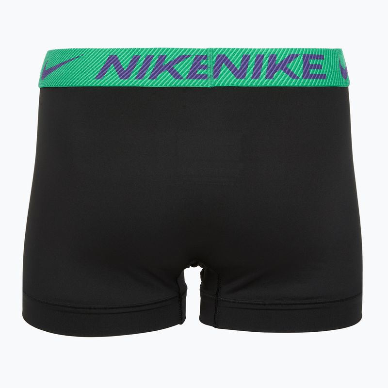 Vyriškos trumpikės Nike Dri-Fit Essential Micro Trunk 3 poros black green shock/wild violet/black text wb 5
