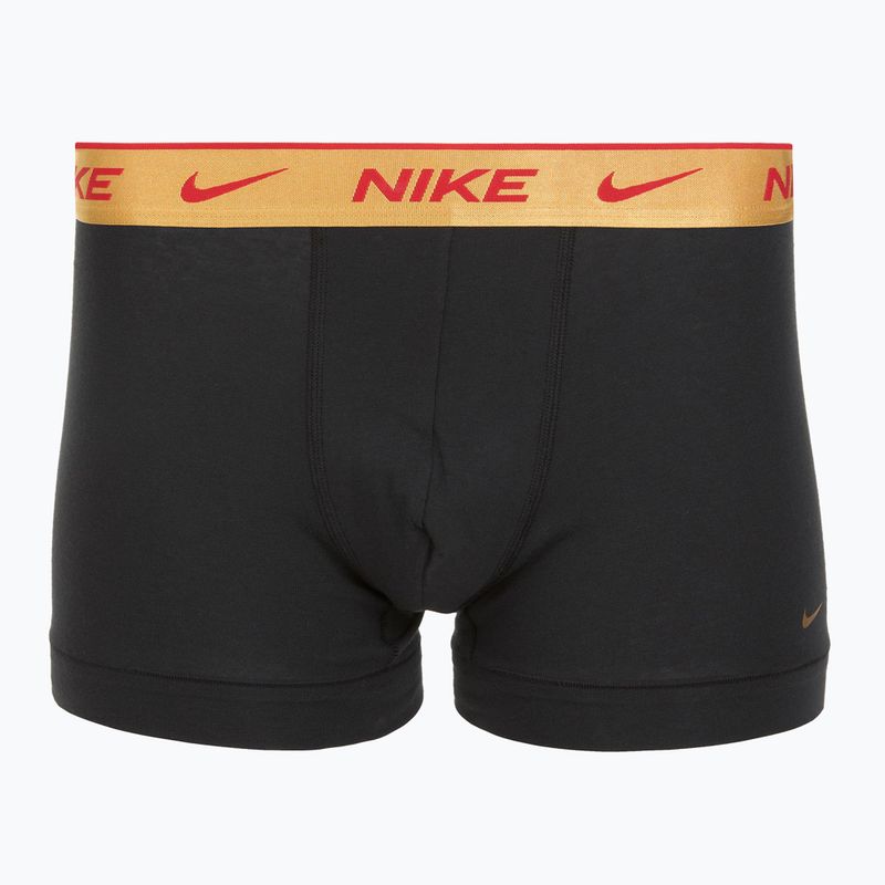 Vyriškos trumpikės Nike Everyday Cotton Stretch Trunk 3 poros blk/university red/wheat gold/black high shine wb 2
