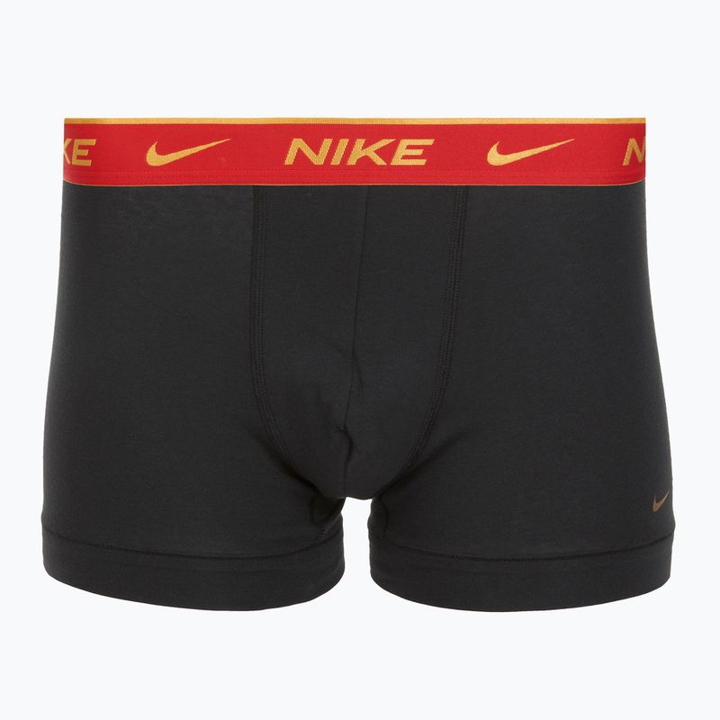 Vyriškos trumpikės Nike Everyday Cotton Stretch Trunk 3 poros blk/university red/wheat gold/black high shine wb 3
