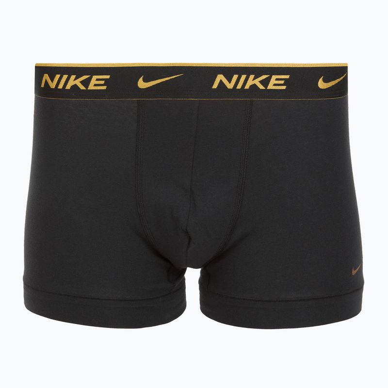 Vyriškos trumpikės Nike Everyday Cotton Stretch Trunk 3 poros blk/university red/wheat gold/black high shine wb 4