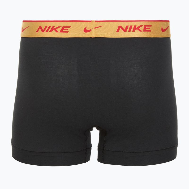 Vyriškos trumpikės Nike Everyday Cotton Stretch Trunk 3 poros blk/university red/wheat gold/black high shine wb 5